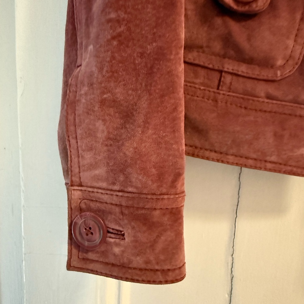 Cherokee Women's Suede Button Jacket - Dusty Rose - Picture 4 of 8